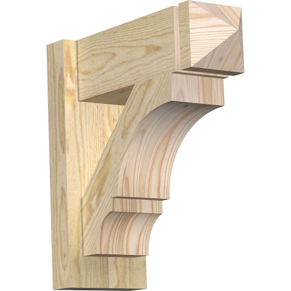 Ekena Millwork Balboa Rough Sawn Arts and Crafts Outlooker, Douglas Fir, 6"W x 16"D x 16"H OUT06X16X16BOA03RDF - main